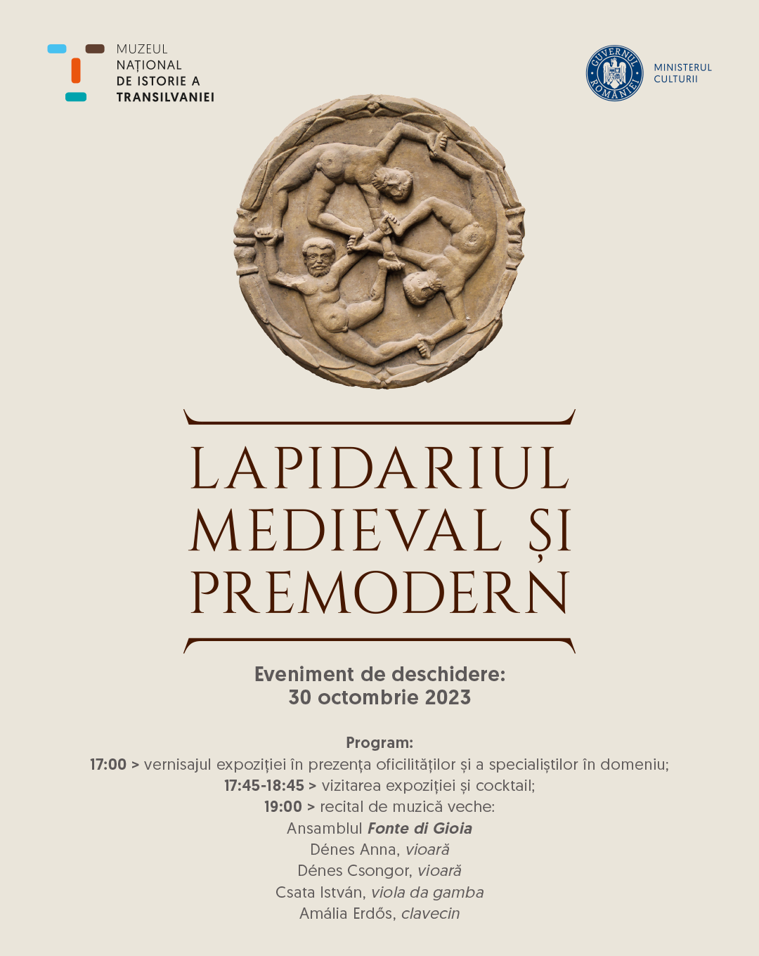Deschidere Lapidariul medieval și premodern și Noapte Medievală la MNIT